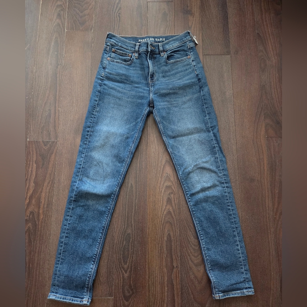 American Eagle Outfitters Dark Blue, Size 4 Regular Fit Jeans